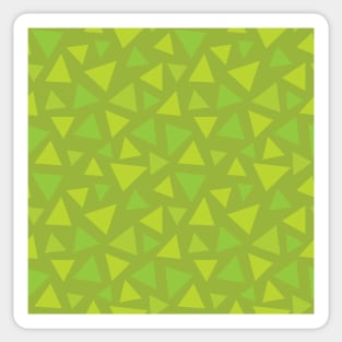 Grass Pattern - Olive Summer Triangles Sticker